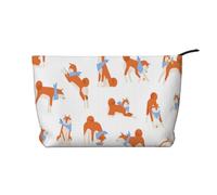 Adorable Akita Inu,Neceser de Pana, Neceser de Maquillaje portátil, Neceser de Viaje