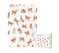 Adorable Akita Inu,Rompecabezas de Madera de 300 Piezas para Adultos y Adolescentes.