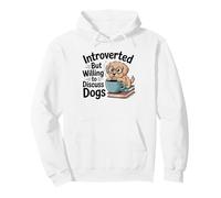 Adorable Amante de los Libros de café canino erudito Sudadera con Capucha