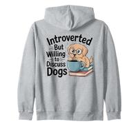 Adorable Amante de los Libros de café canino erudito Sudadera con Capucha