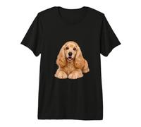 Adorable Amante de los Perros Cocker Spaniel Camiseta Premium
