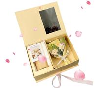 Adorable Aromatherapy Box for Women, Fragrance Diffuser Box, Aromatherapy Diffuser Stick, Flower Scented, Elegant Get Well Soon Scent Box, Fragrance Spa Basket with Flower 120ml for Women Moms Girls