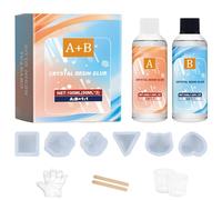 Adorable Art Glues and Pastes, Craft Coating Epoxy Glue, Quick Curing Resin Glue, Safe Crafting Glue Kit, Epoxy Resin Kit Craft Glue with Instructions for Handmade Jewelry Craft Decoration