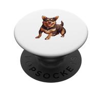 Adorable Arte de Perro Pinscher en Miniatura para los Amantes de Las Mascotas PopSockets PopGrip Adhesivo