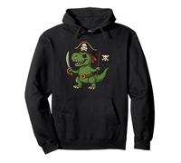 Adorable Aventura Pirata T-Rex con Bandera Jolly Roger Sudadera con Capucha