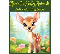 Adorable Baby Animals: Kids colouring book