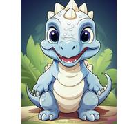 Adorable Baby Dinosaur Notebook - 8.5x11 Wide Ruled for Back-to-School Fun, 100 Pages for Writing and Creativity