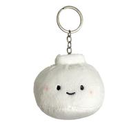 Adorable bollo al vapor llavero llavero llavero juguete de peluche para llaves de coche y bolsa decoración divertido hecho a mano creativo bollo de carne adorno
