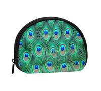 Adorable Bolsa de Almacenamiento de Toallas sanitarias con diseño de Pavo Real Verde, Monedero para cosméticos de Mujer.
