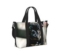 Adorable bolsa de viaje con estampado de bulldog francés, bolsa de mano para fin de semana, para viajes, gimnasio, yoga