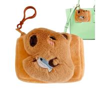 Adorable Bolso de Peluche Capybara - Elegante Bolso para Monedas con Animales | Bolso de Peluche Capybara, pequeño Bolso Casual de Peluche con Llavero Llavero Llevar Monedas,