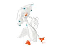 Adorable broche con forma de pato, pin de aleación portátil para mujeres, hombres y niños, broche pequeño, One Size, como se describe