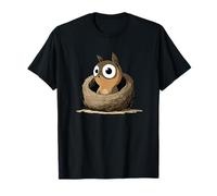 Adorable búho Sentado en un cálido Nido del Bosque Camiseta