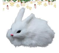 Adorable Bunny Animal de peluche, muñeca de conejo suave suave para decoraciones navideñas, compañero de sueño para adultos y adultos, modelo de mesa lindo para sala de estar, dormitorio de pañales