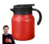 Adorable cafetera, jarra aislada, jarra de café térmica, jarra de café térmica grande de 1 litro, dispensador de bebidas térmicas, jarra de agua caliente de gran capacidad, jarra de café al vacío para