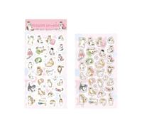 Adorable calcomanía con forma de cara de gatos, paquete variado, textura de papel, adecuada para manualidades, balas, decoración de diario, hojas de calcomanías seguras para gatos