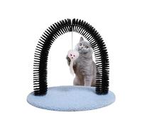 Adorable Cat Groomer Arch Brush, herramienta compacta de autocrecimiento con bristle masaje, interior para mascotas Scratching para kittens Rabbit Cleaning and Hair Removed