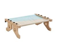 Adorable Cat Perch for Windowsill, Sturdy Wooden Cat Bed Nesting Seat, Adjustable Cat Windowsill Nest, Cat Hammock Seat with Cushioned Bed Cover for Sleeping, Playing, Climbing