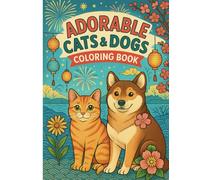 ADORABLE CATS & DOGS COLORING BOOK: Featuring Japanese Patterns