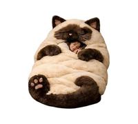 Adorable Cats Envelopes Sleeping Bag - Ultra Soft Thermal Fleece Lining, Warm | 69in X 32in Adult Plush Cat Sleeping Bag For Winter, Home Bedroom Living Room Nursery Playroom Apartment Dorm Hotel