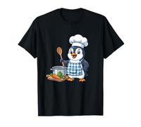 Adorable Chef pingüino cocinando con Verduras Camiseta