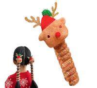 Adorable Christmas Hair Ties, Spiral Festival Elastic Scrunchies, Holiday No Damage Coil Hair Ties, Elastic Ponytail Holders for Girls, No Damage Scrunchies, Elastic Ponytail Holders