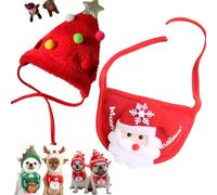 Adorable Christmas Tree Hat, Cute Christmas Tree Hats Designed for Small Dogs and Cats, Featuring an Adjustable Strap, Soft and Comfortable, Perfect For Holiday (Red)