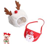 Adorable Christmas Tree Pom-Pom Hat, Christmas Tree Hat for Pets, Dog and Cat Matching Costumes, Funny Soft Pet Hats, for Small Dogs Cats Pets Santa Gifts (White-C,Small 2.2-8.8 lbs)
