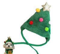 Adorable Christmas Tree Pom Pom Hat Dog & Cats Christmas Hat for Holiday Gatherings with Soft Pom Poms and Adjustable Strap, Comfortable & Photo-Ready (Style#4 S)