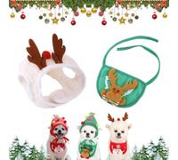 Adorable Christmas Tree Pom-Pom Hat for Dogs, Christmas Tree Hat for Pets, Pets Photo Props Decorations Supplies (D)