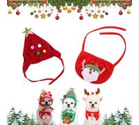 Adorable Christmas Tree Pom-Pom Hat for Dogs, Christmas Tree Hat for Pets, Pets Photo Props Decorations Supplies (A)