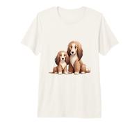 Adorable Cocker Spaniel Mamá y Cachorro Perros Camiseta Premium