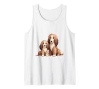 Adorable Cocker Spaniel Mamá y Cachorro Perros Camiseta sin Mangas