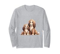 Adorable Cocker Spaniel Mamá y Cachorro Perros Manga Larga