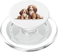 Adorable Cocker Spaniel Mamá y Cachorro Perros PopSockets PopGrip para MagSafe