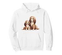 Adorable Cocker Spaniel Mamá y Cachorro Perros Sudadera con Capucha