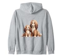 Adorable Cocker Spaniel Mamá y Cachorro Perros Sudadera con Capucha