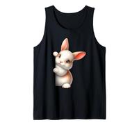 Adorable Conejito bebé Mirando Curioso Conejo Arte Camiseta sin Mangas