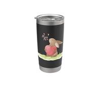Adorable conejito casarse conmigo propuesta ilustración Vaso térmico de acero inoxidable de doble pared