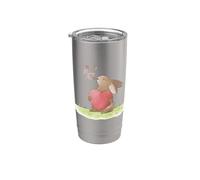 Adorable conejito casarse conmigo propuesta ilustración Vaso térmico de acero inoxidable de doble pared