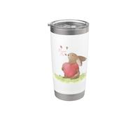 Adorable conejito casarse conmigo propuesta ilustración Vaso térmico de acero inoxidable de doble pared