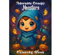 Adorable Creepy Monsters coloring book: A Creepy Mini-Monsters Coloring Book for Adults and Teens, Easy Halloween Coloring Activity for Fun and Relaxation.