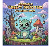Adorable Creepy Monsters Coloring Book: A Pastel Goth kawaii Illustrations for Adults and Teens Featuring Scary but Cute Monsters for Stress Relief.