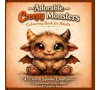 Adorable Creepy Monsters Colouring Book for Adults: 45 Cute & Spooky Creatures for Relaxation, Stress Relief, and Creative Fun