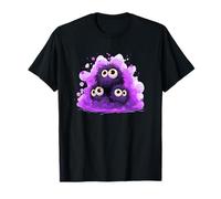 Adorable Criatura de fantasía Kawaii de Monstruos morados Peludos Camiseta