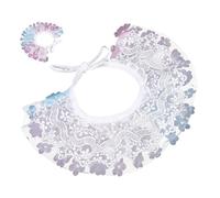 Adorable Cuello de Gato de Encaje Ajustable con Flor Decorativa Bufanda de Cuello liviano para Mascotas para Ropa Diaria y Ocasiones Especiales púrpura