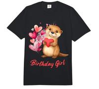 Adorable cumpleaños niña Nutria visón Lindo para niñas pequeñas Comfort Colors Adult Heavyweight T-Shirt