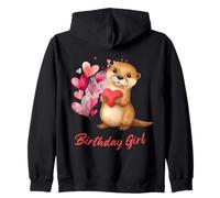 Adorable cumpleaños niña Nutria visón Lindo para niñas pequeñas Sudadera con Capucha