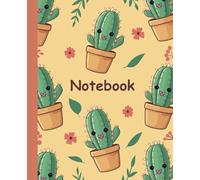 Adorable Cute Cactus Composition Notebook 7.5" x 9.25" - Fun Succulent-Themed Lined Journal for Notes, School, and Everyday Writing