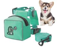 Adorable Design Dog Harness, Pet Hiking Harness with Traction Rope, Cartoon Dog Harness Backpack Set, Adjustable Dog Leashes 125g for Travel, Outdoor, Park, Camping, Purple, Yellow, Green Color